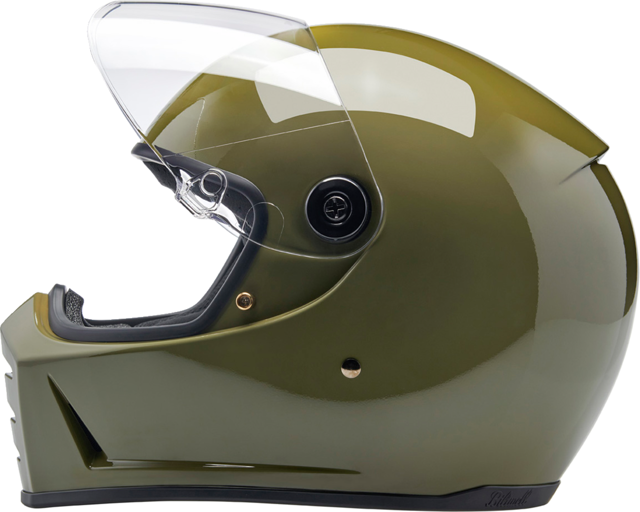 Biltwell Lane Splitter Helmet - Gloss Olive Green (Medium)