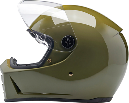 Biltwell Lane Splitter Helmet - Gloss Olive Green (Medium)
