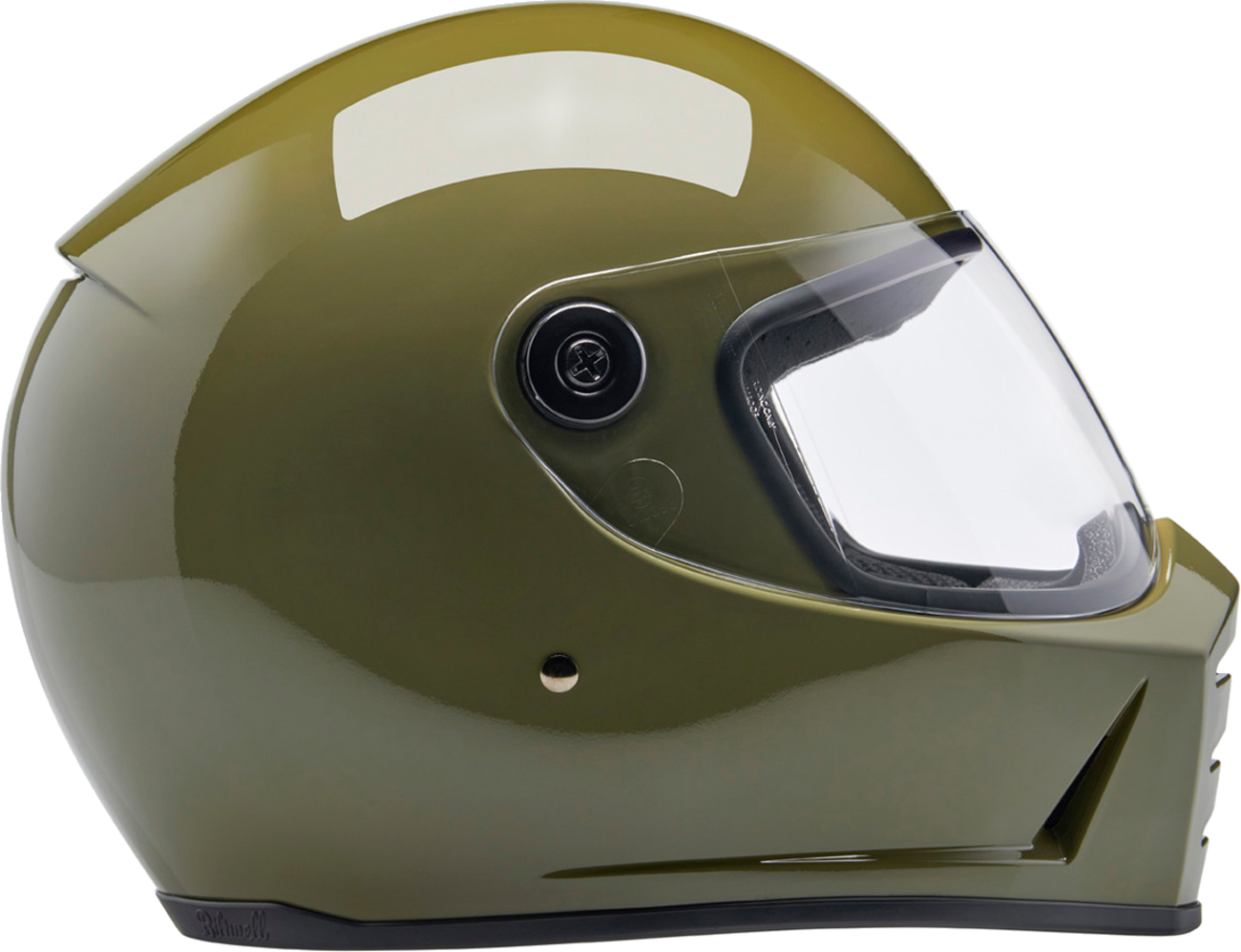 Biltwell Lane Splitter Helmet - Gloss Olive Green (Medium)