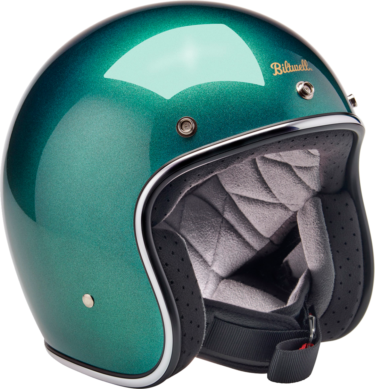 Biltwell Bonanza Helmet - Metallic Catalina Green (Medium)