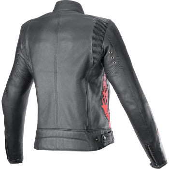 Alpinestars - Stella Dyno Leather Jacket (Black/Haute Red - XL)