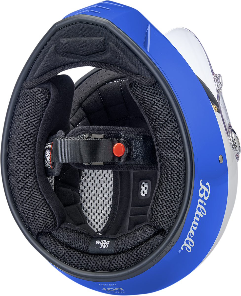 Biltwell Lane Splitter Helmet - Gloss Podium Red/White/Blue (Large)