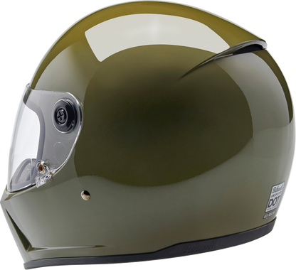 Biltwell Lane Splitter Helmet - Gloss Olive Green (Medium)