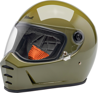 Biltwell Lane Splitter Helmet - Gloss Olive Green (Medium)