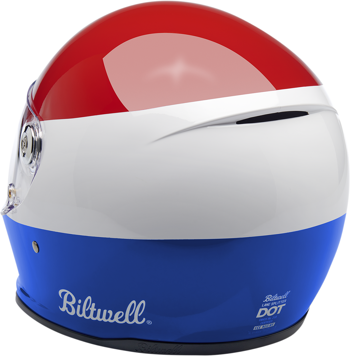 Biltwell Lane Splitter Helmet - Gloss Podium Red/White/Blue (Large)