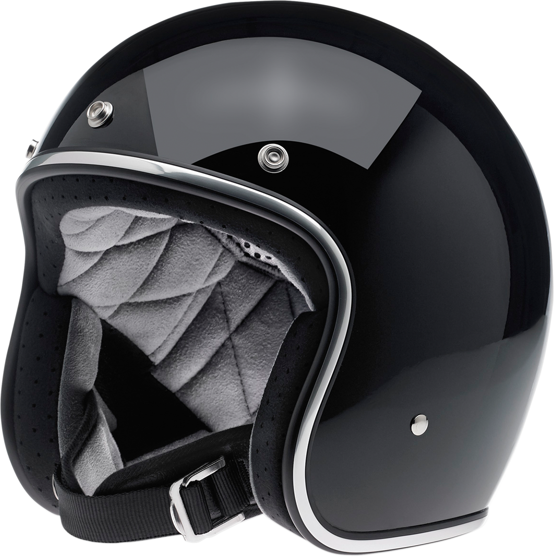 Biltwell Bonanza Helmet - Gloss Black - (Large)