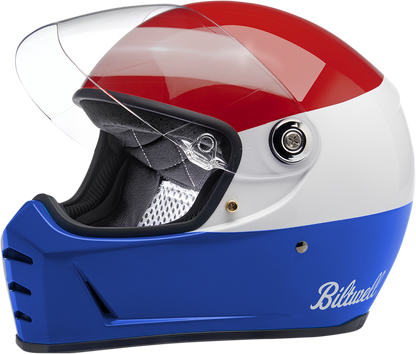 Biltwell Lane Splitter Helmet - Gloss Podium Red/White/Blue (Large)
