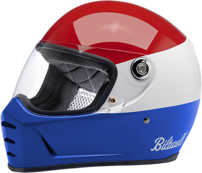 Biltwell Lane Splitter Helmet - Gloss Podium Red/White/Blue (Large)