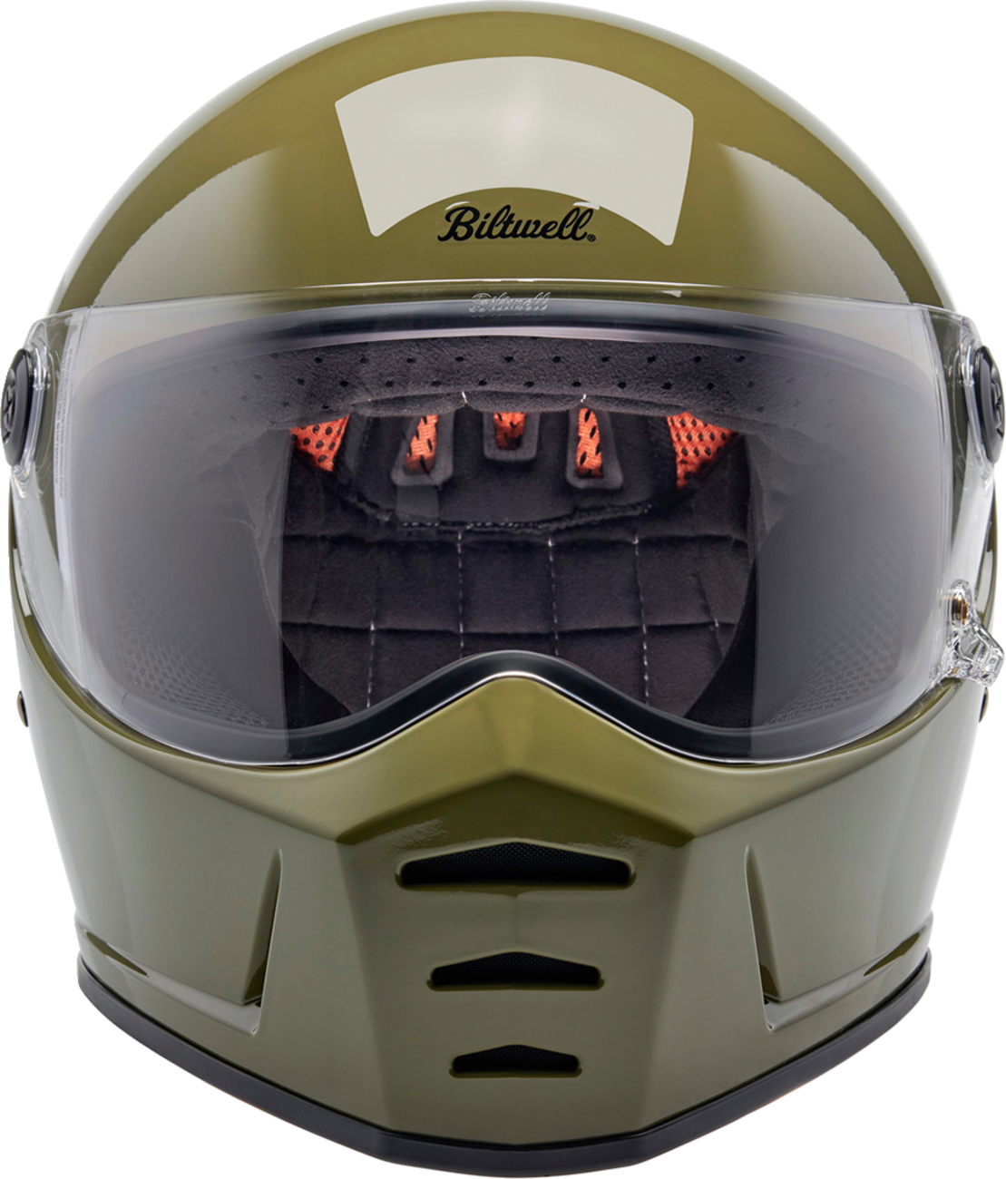 Biltwell Lane Splitter Helmet - Gloss Olive Green (Medium)