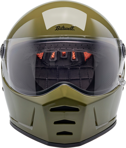 Biltwell Lane Splitter Helmet - Gloss Olive Green (Medium)