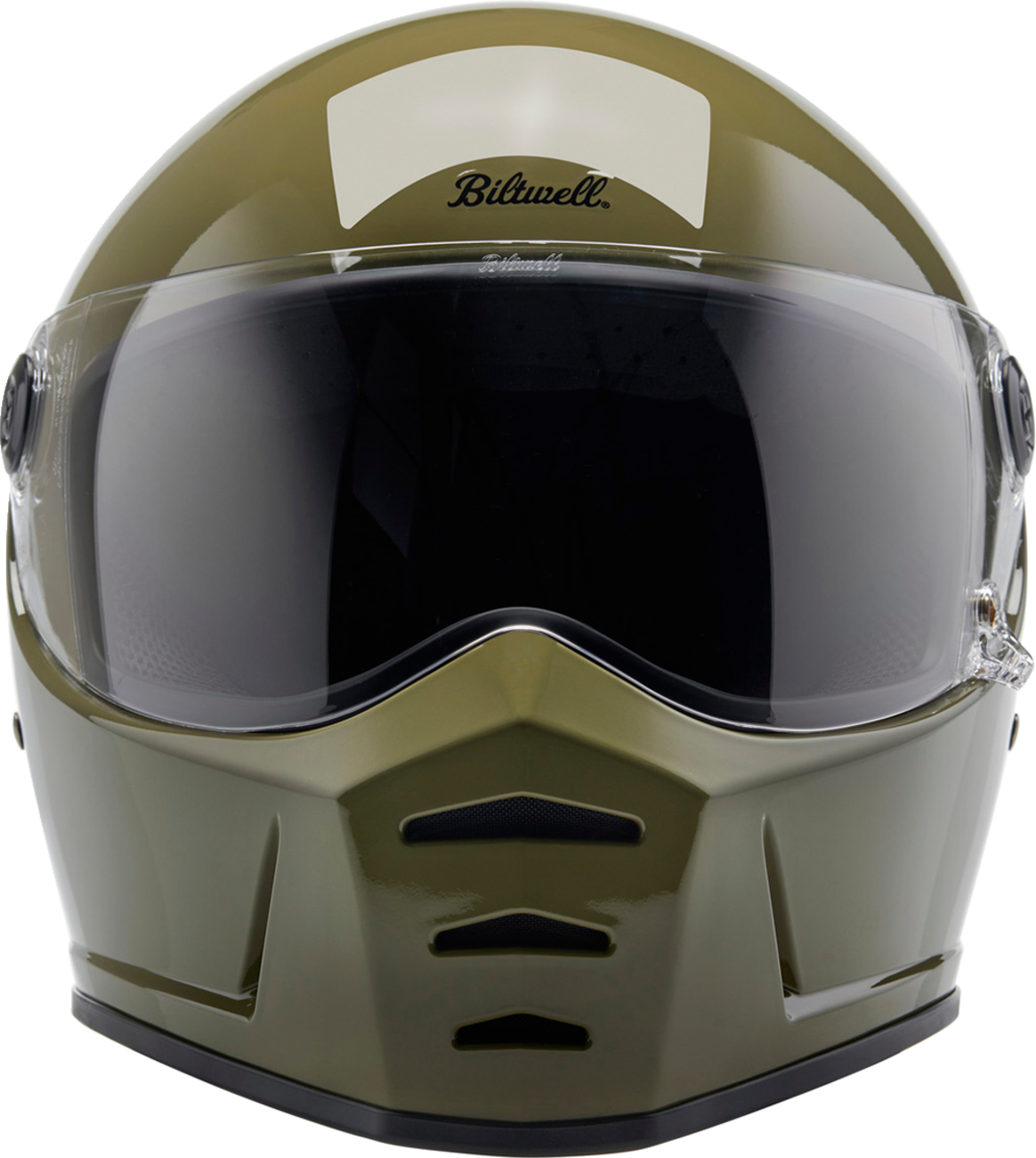 Biltwell Lane Splitter Helmet - Gloss Olive Green (Medium)