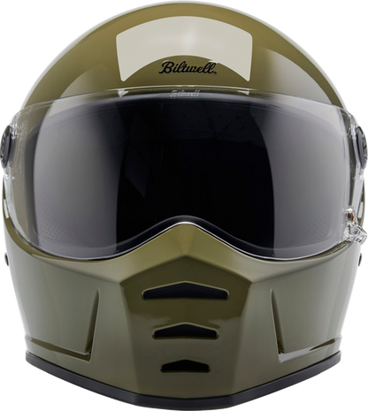 Biltwell Lane Splitter Helmet - Gloss Olive Green (Medium)