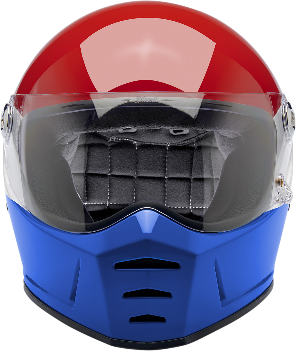 Biltwell Lane Splitter Helmet - Gloss Podium Red/White/Blue (Large)