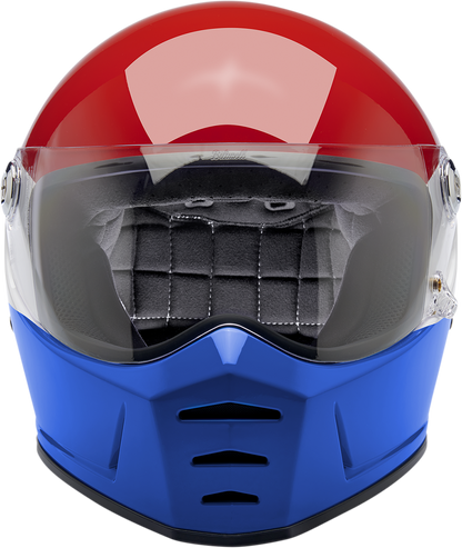 Biltwell Lane Splitter Helmet - Gloss Podium Red/White/Blue (Large)