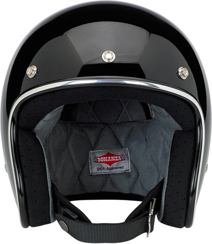 Biltwell Bonanza Helmet - Gloss Black - (Large)