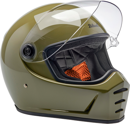 Biltwell Lane Splitter Helmet - Gloss Olive Green (Medium)