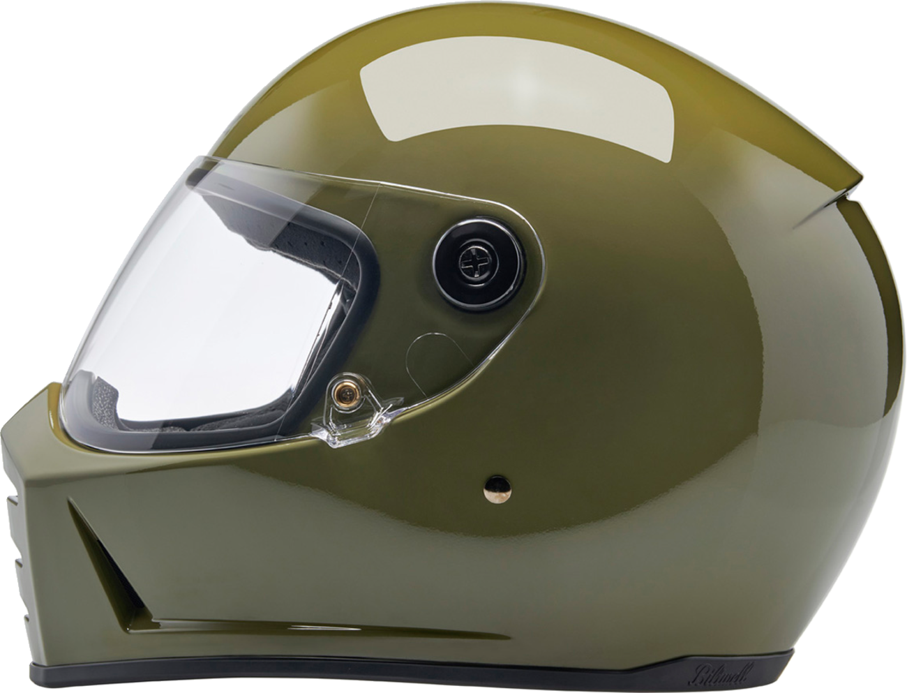 Biltwell Lane Splitter Helmet - Gloss Olive Green (Medium)