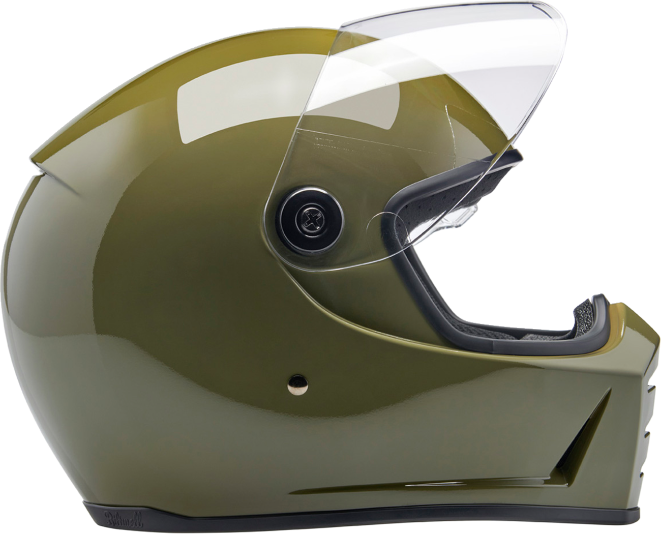 Biltwell Lane Splitter Helmet - Gloss Olive Green (Medium)