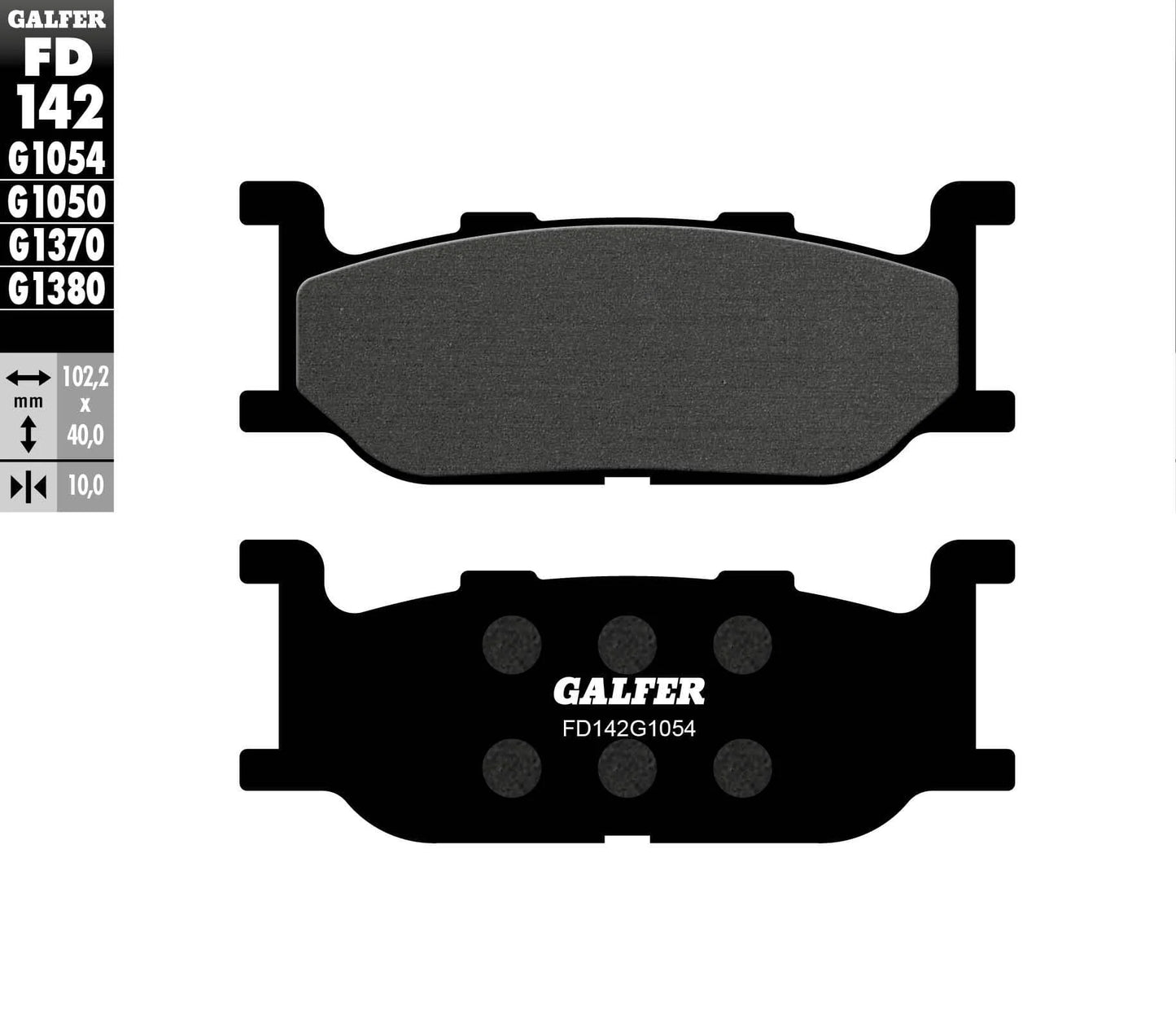 Galfer USA Front Semi-Metallic Brake Pads (FD142G1054)