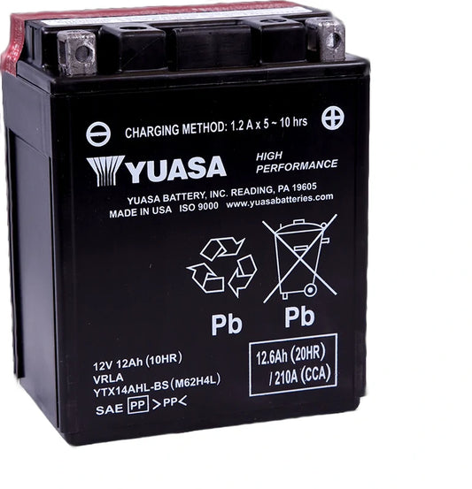 YUASA YTX14AHL-BS AGM Maintenance Free Battery