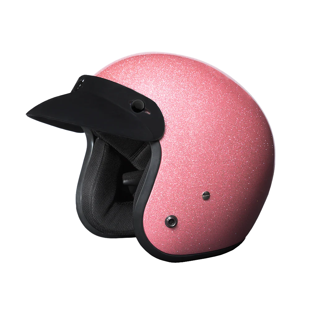 daytona cruiser motorcycle helmets Daytona Cruiser Helmet Pink Metal Flake (Size: XL)