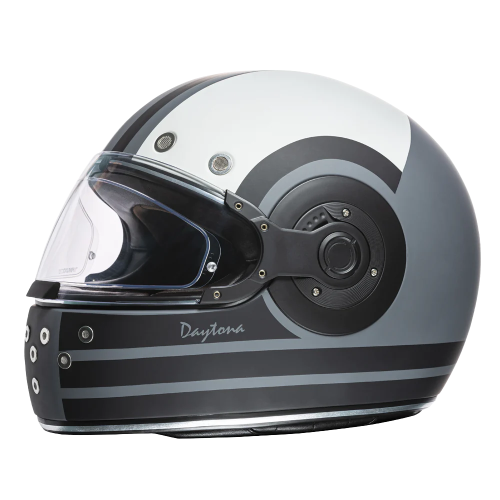 Daytona Retro Full Face Motorcycle Helmet: Vintage Style - Racer